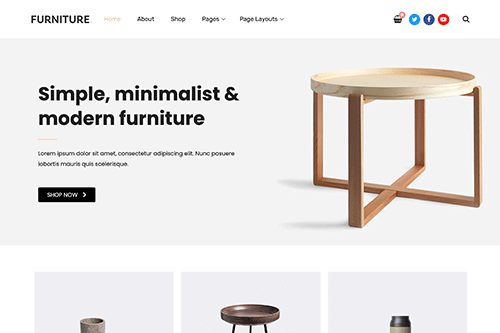 Hosting for Furniture Store | Web Design Template