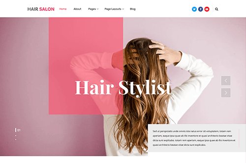 Hosting for Hair Salon | Web Design Template