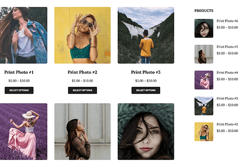 Fotografie-Website mit Social Media Widgets