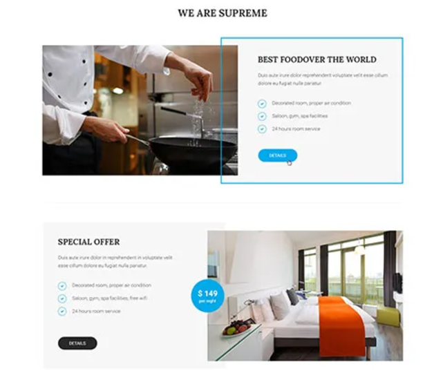 Accommodation Website Theme