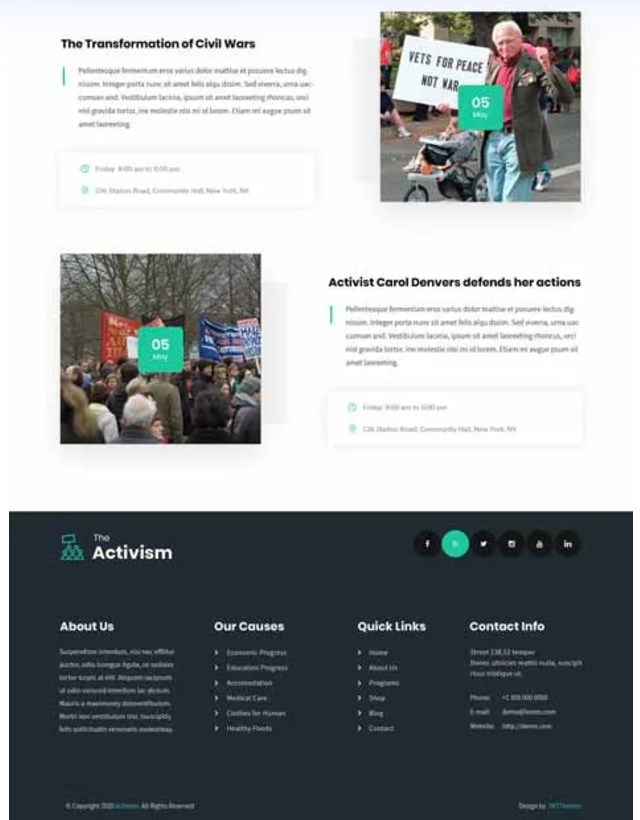 Activism Theme SEO Features