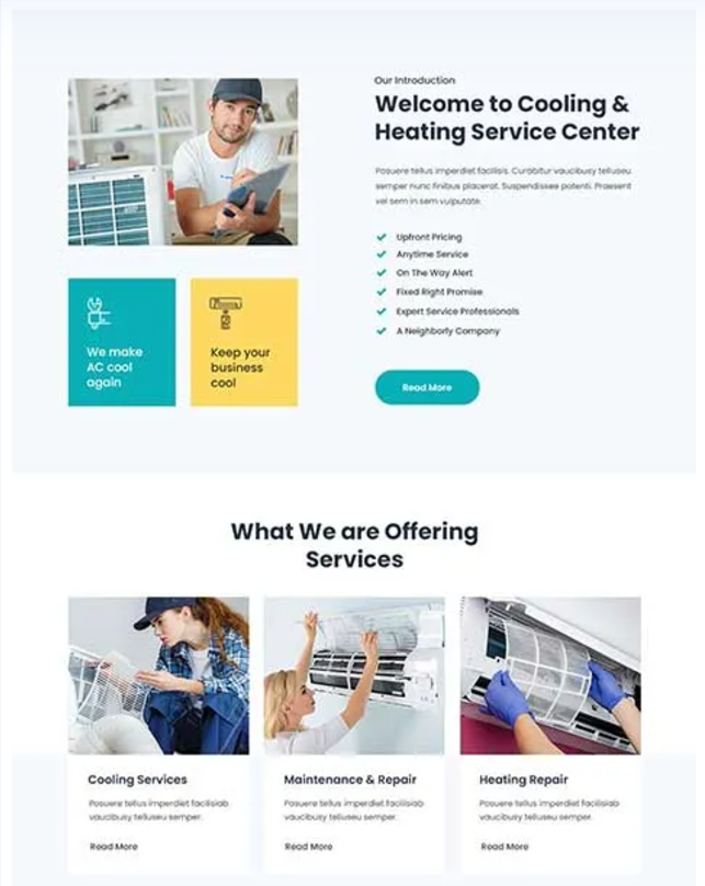 Air Conditioner Website Theme