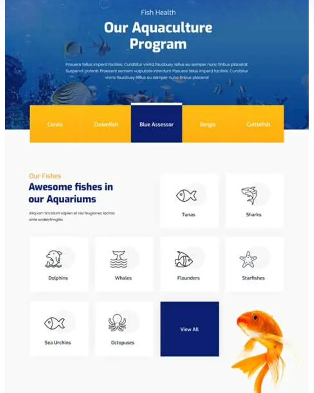 Aquarium Theme Sales Tools