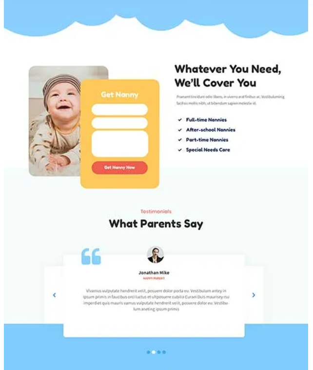 BabysitterPro Theme Booking Features