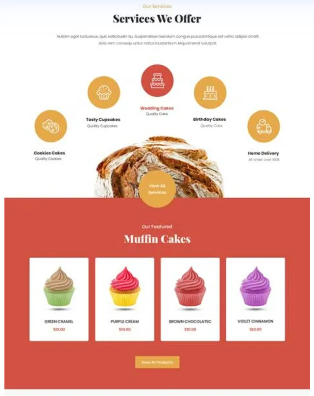 Bakery Website Theme