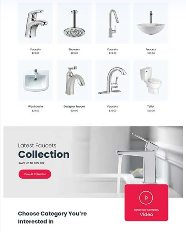 Bathware Theme Responsive Design