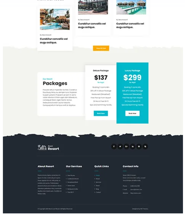 Beach and Resort Responsive Design