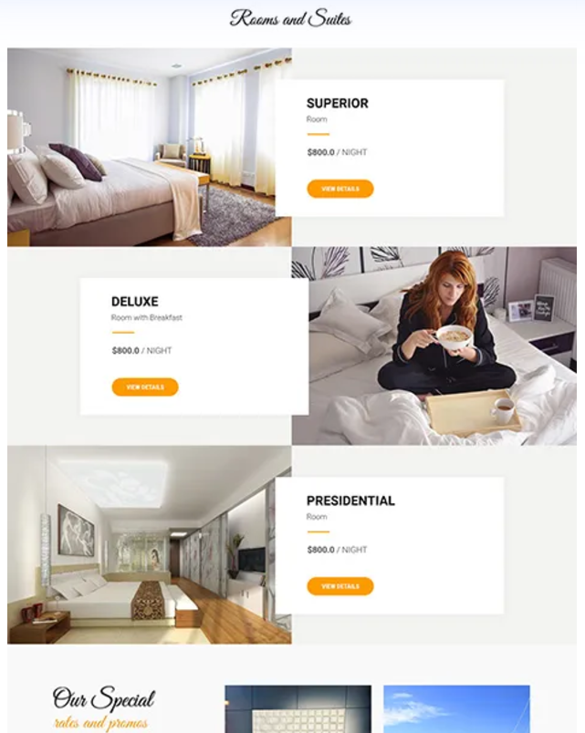 Bed and Breakfast Responsive Theme