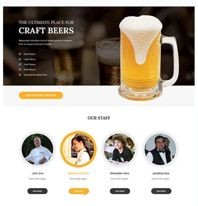 Beer Theme Responsive Design