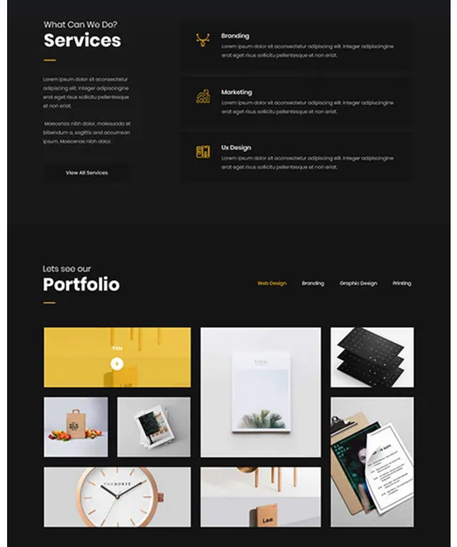 BlackPro Theme Modern Design