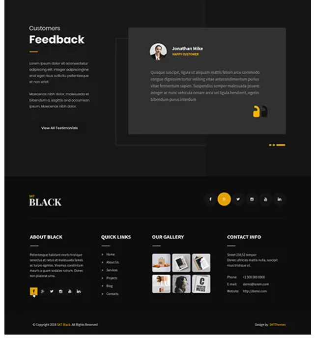 BlackPro Theme Features