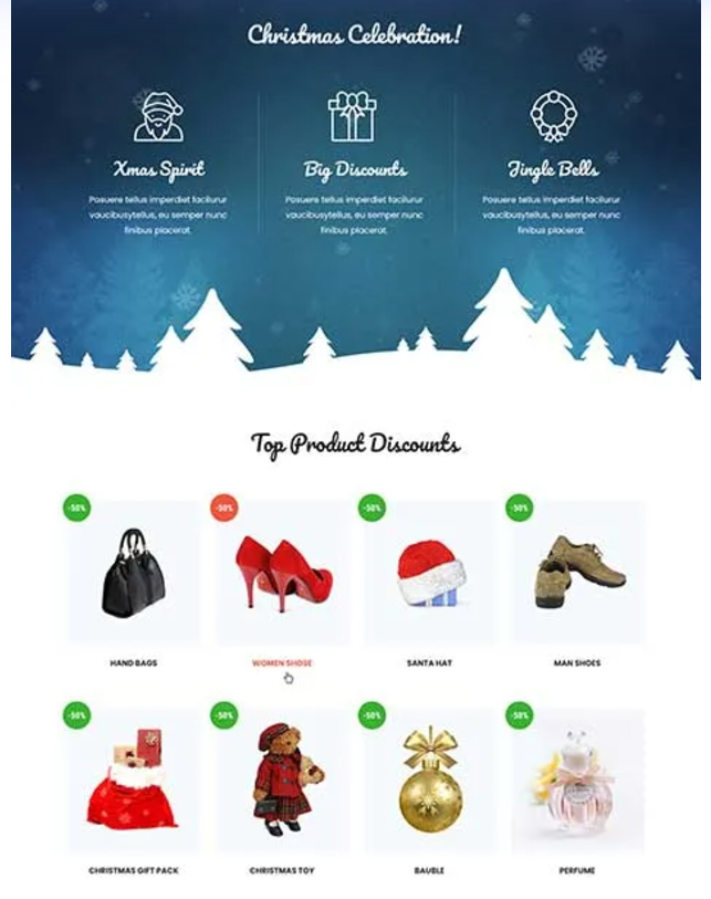 Christmas Theme Homepage