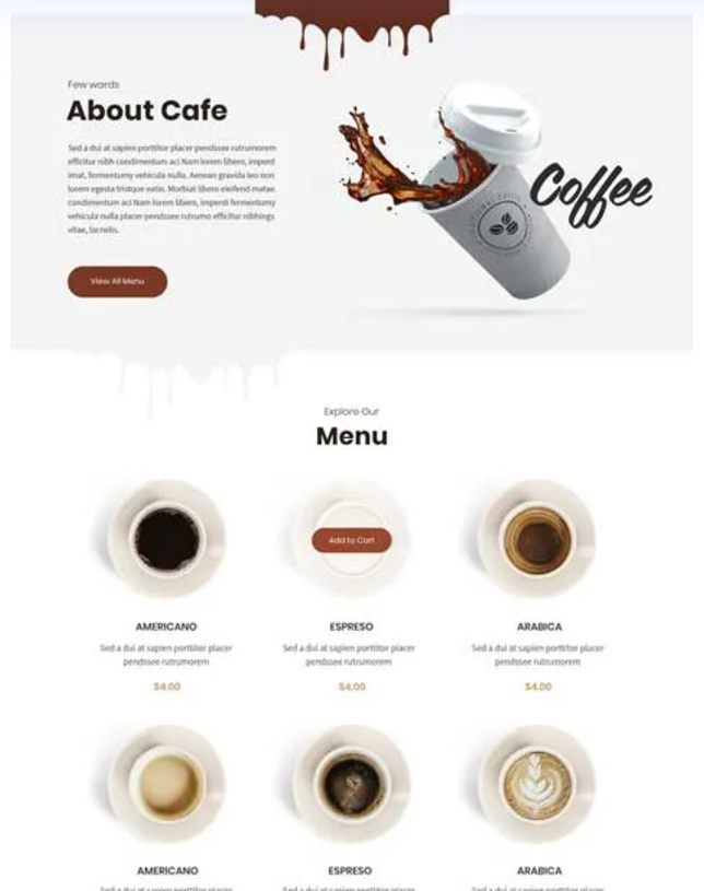 Elegantes CoffeePro-Layout