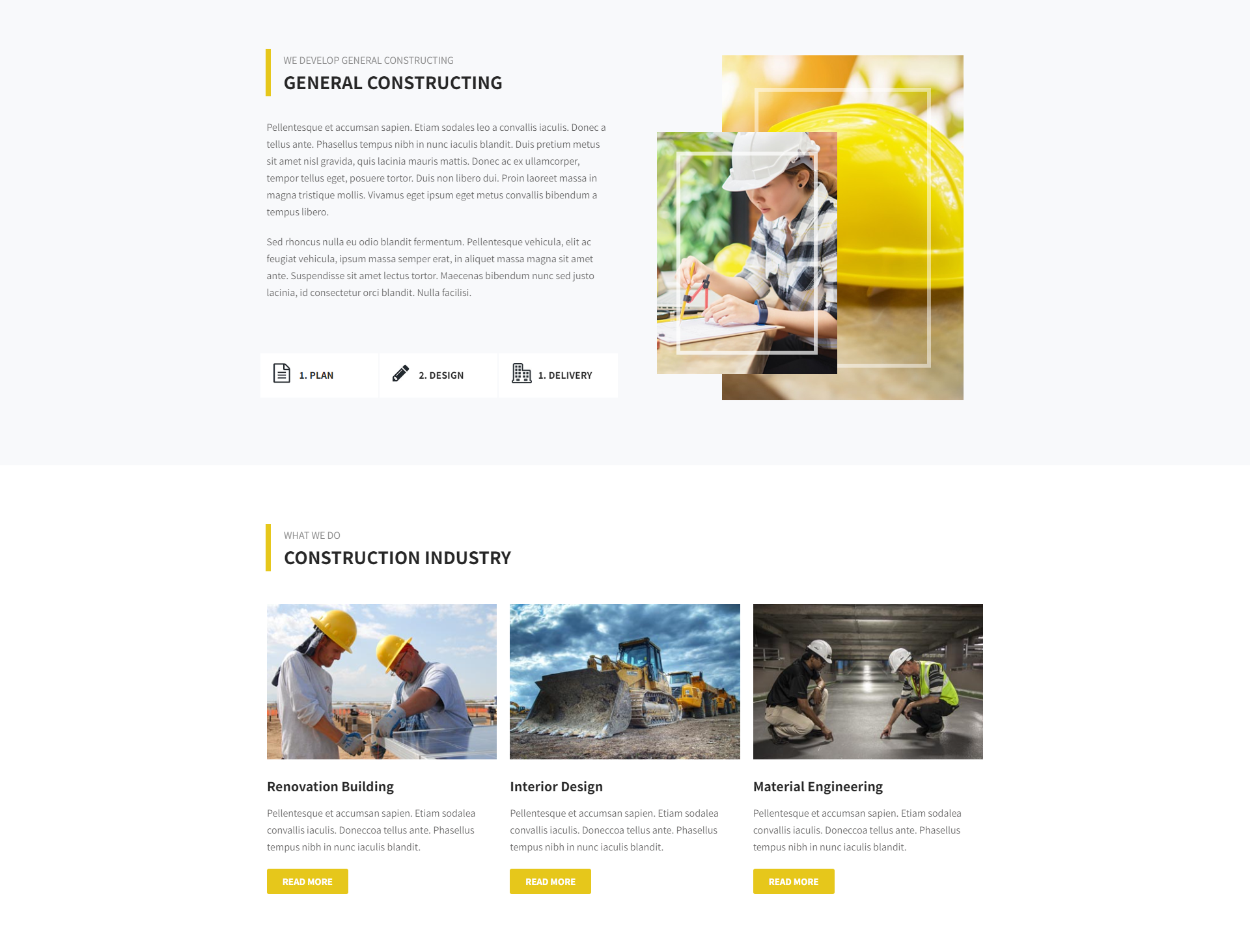 Construction Pro Theme Design