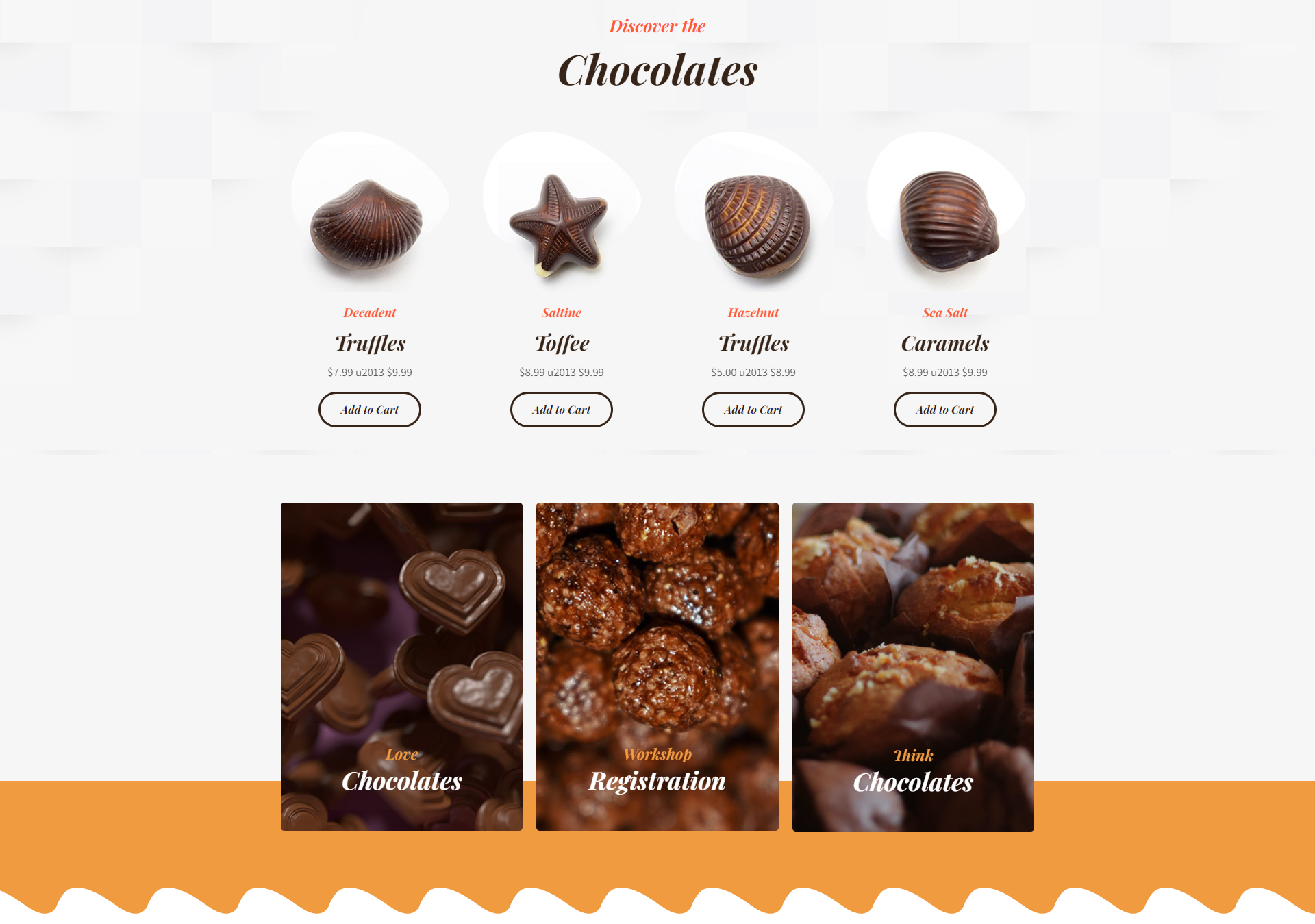 Ele-Chocolate Theme Design für Chocolatiers und Confiserien