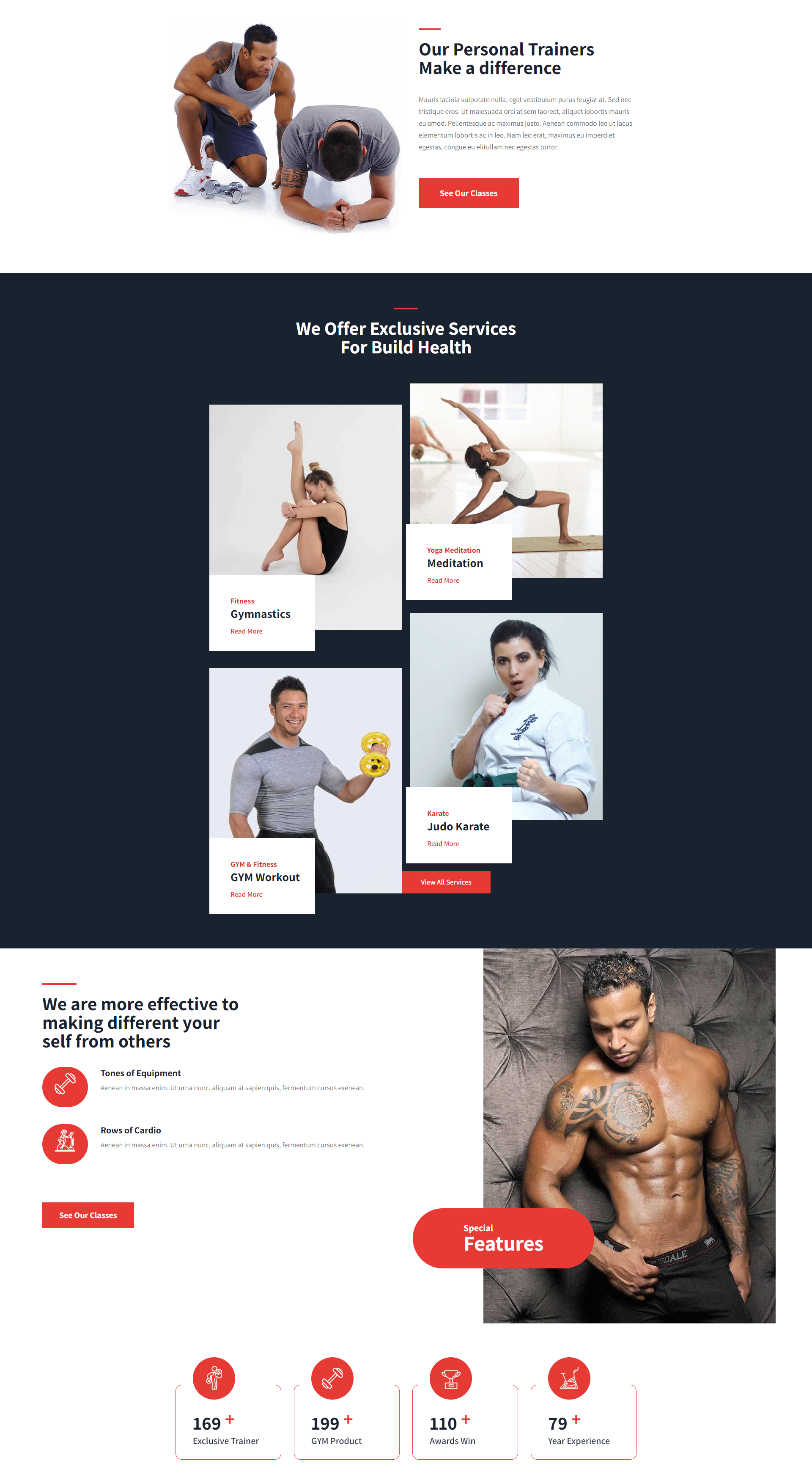 Fitness Pro Theme Design für Fitnessstudios