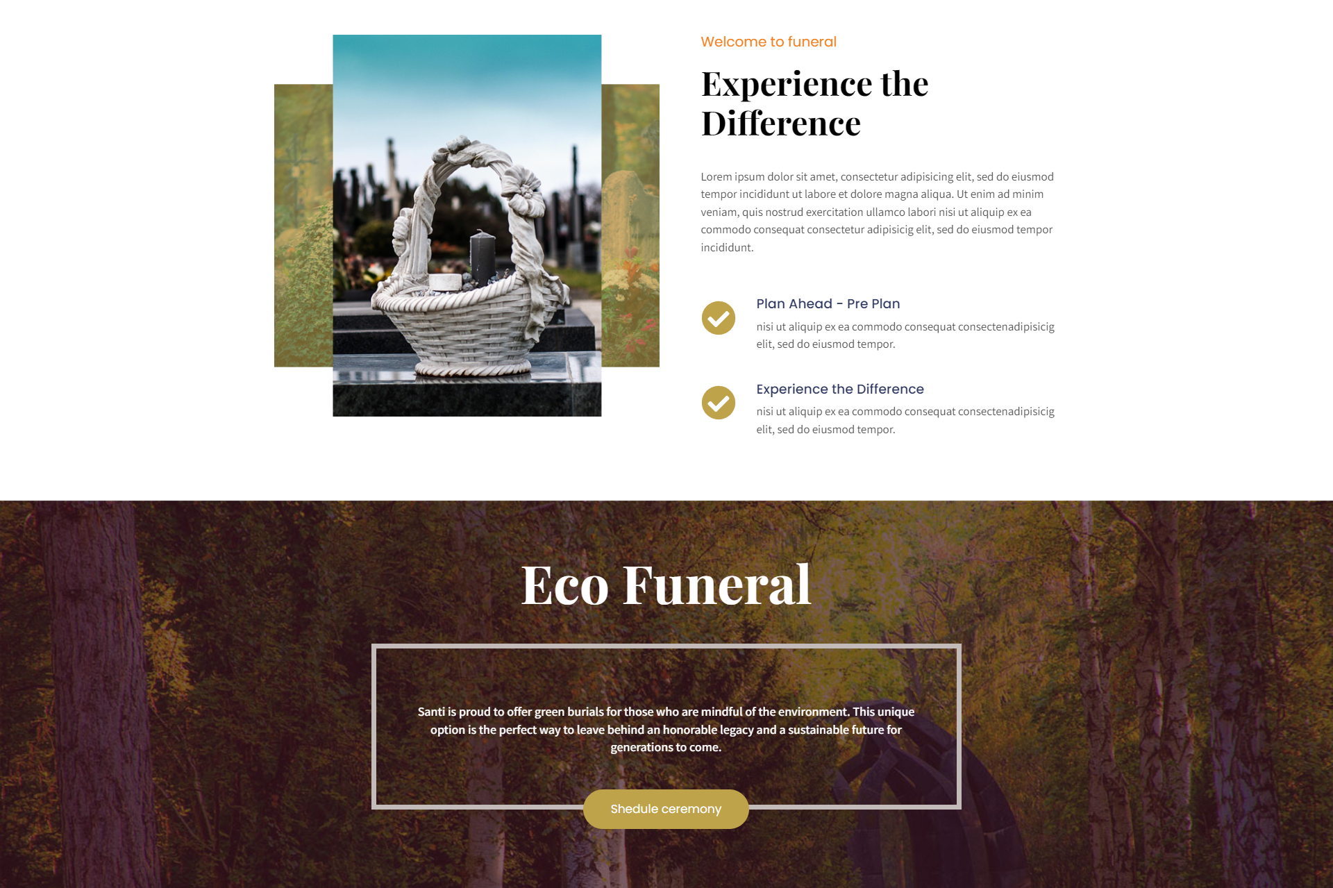 Funeral Theme Design für Bestattungsunternehmen