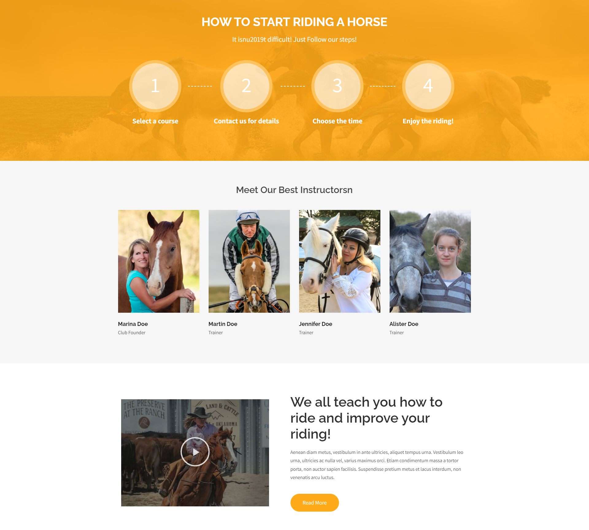 Horse Riding Theme Design