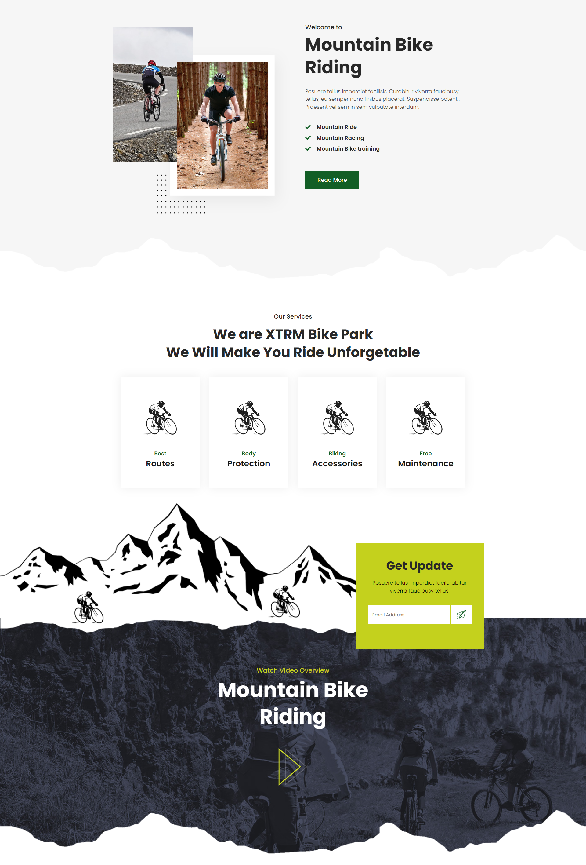 Mountain Biking Theme Design