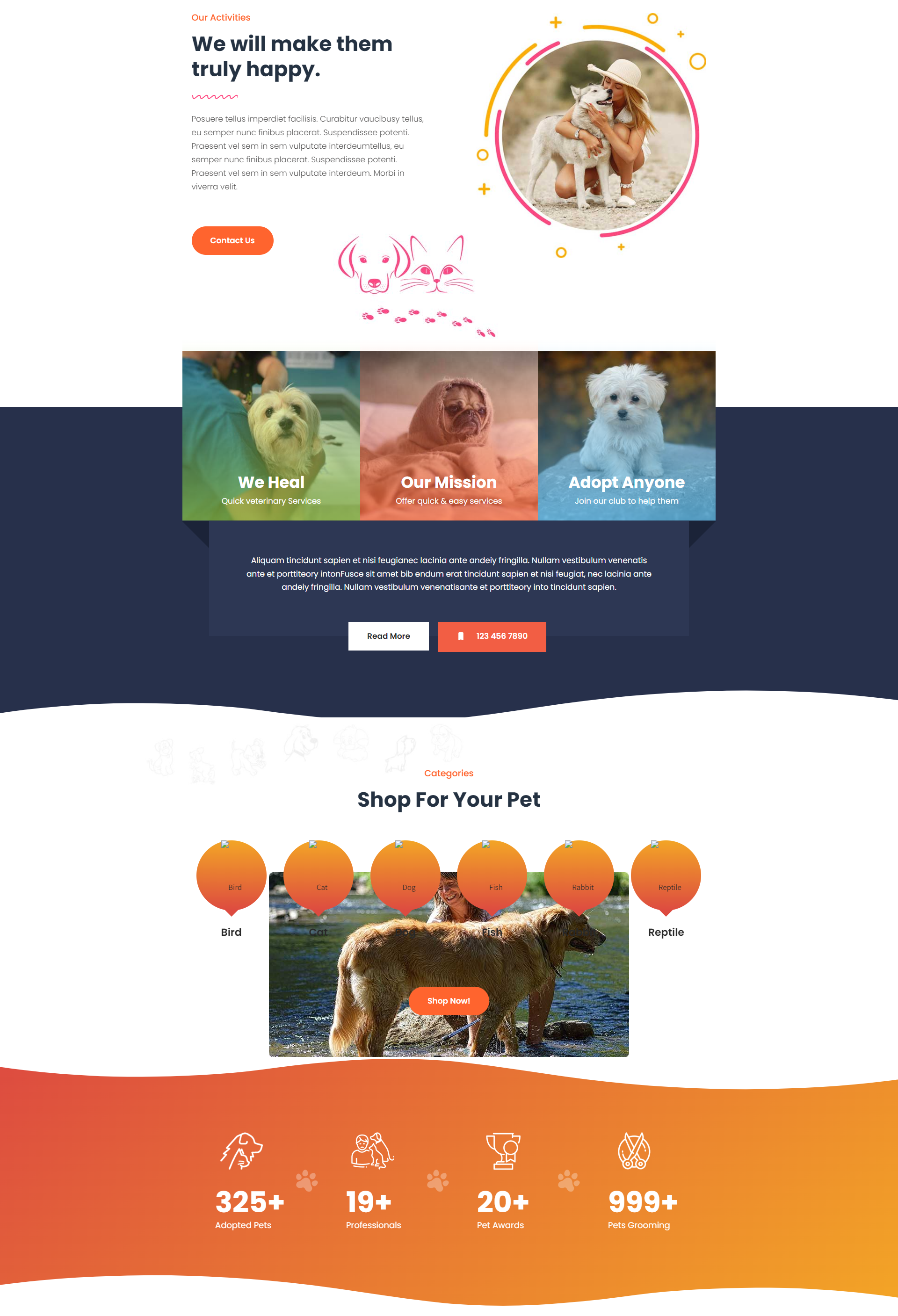 Pet Care Theme Design