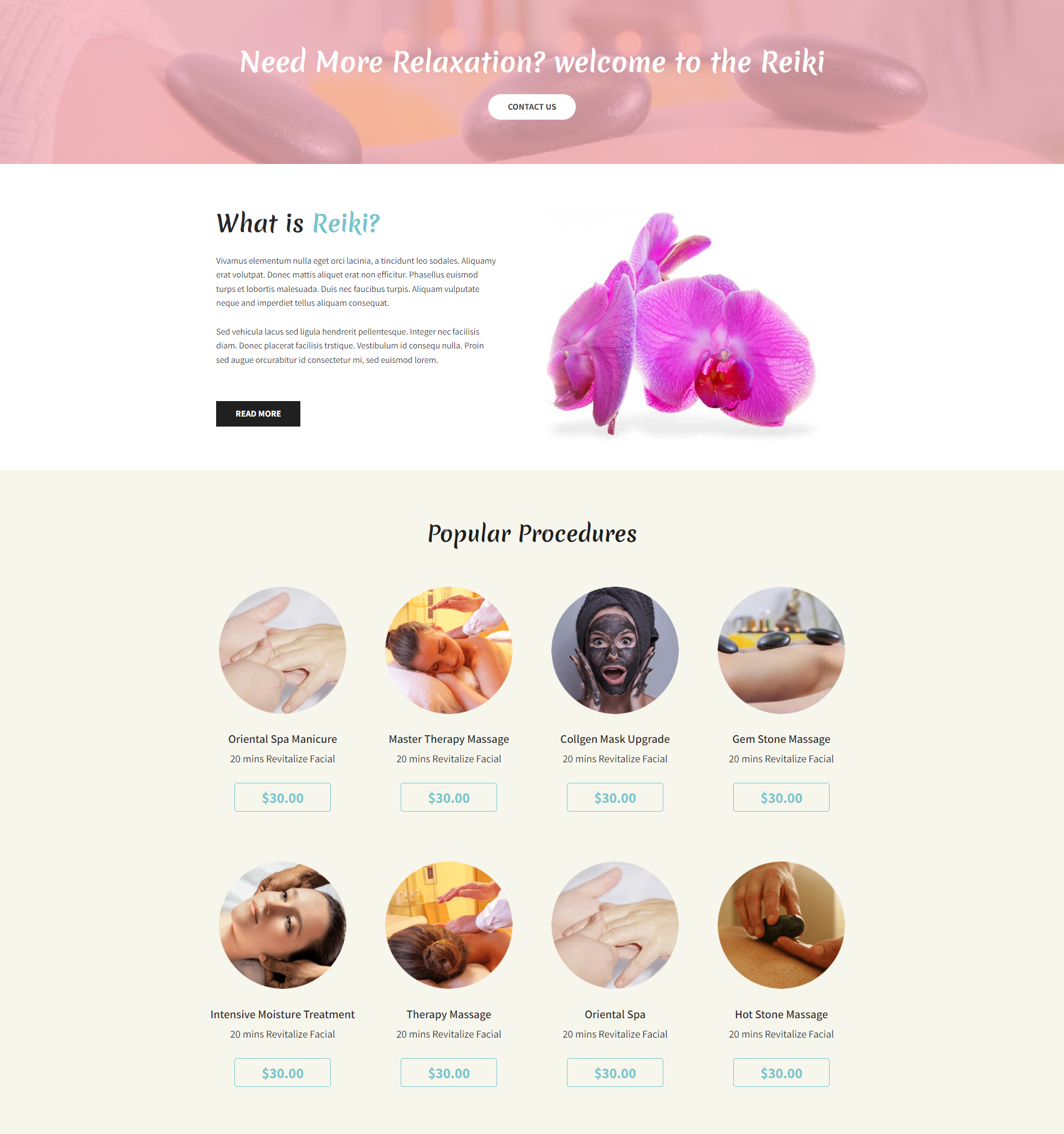 Reiki Pro Theme Design