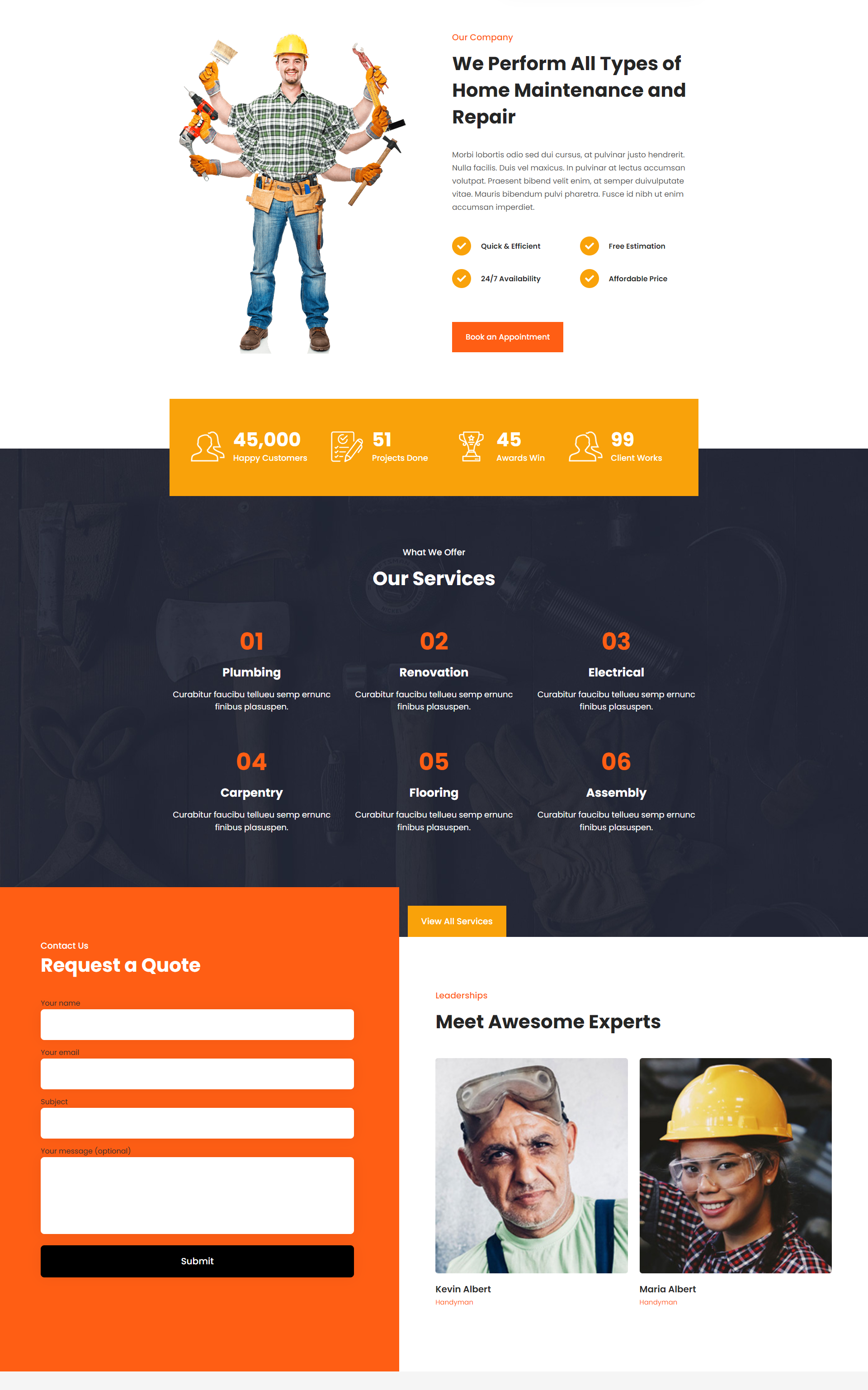 Repair Man Theme Design