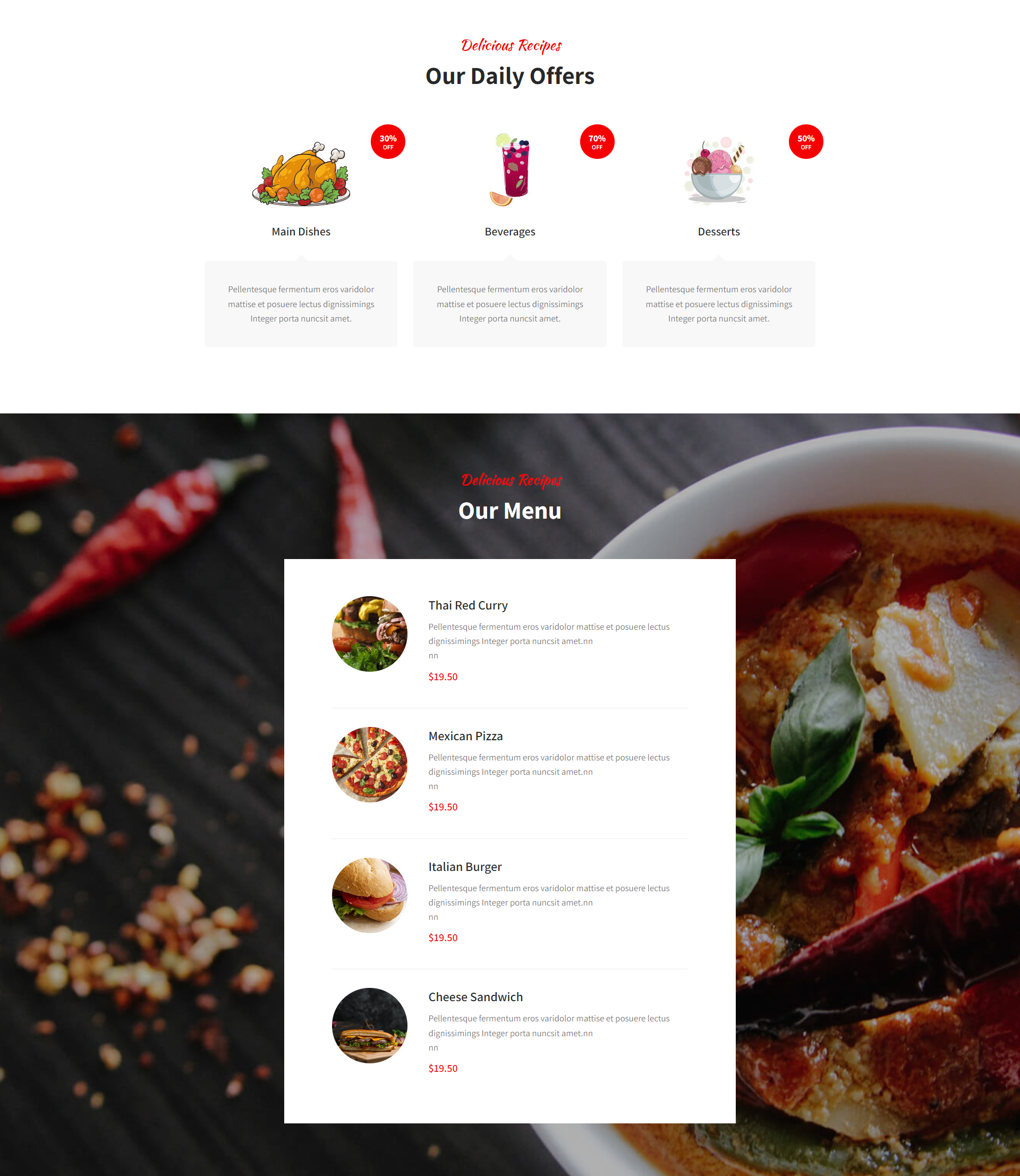 Restro Theme Design