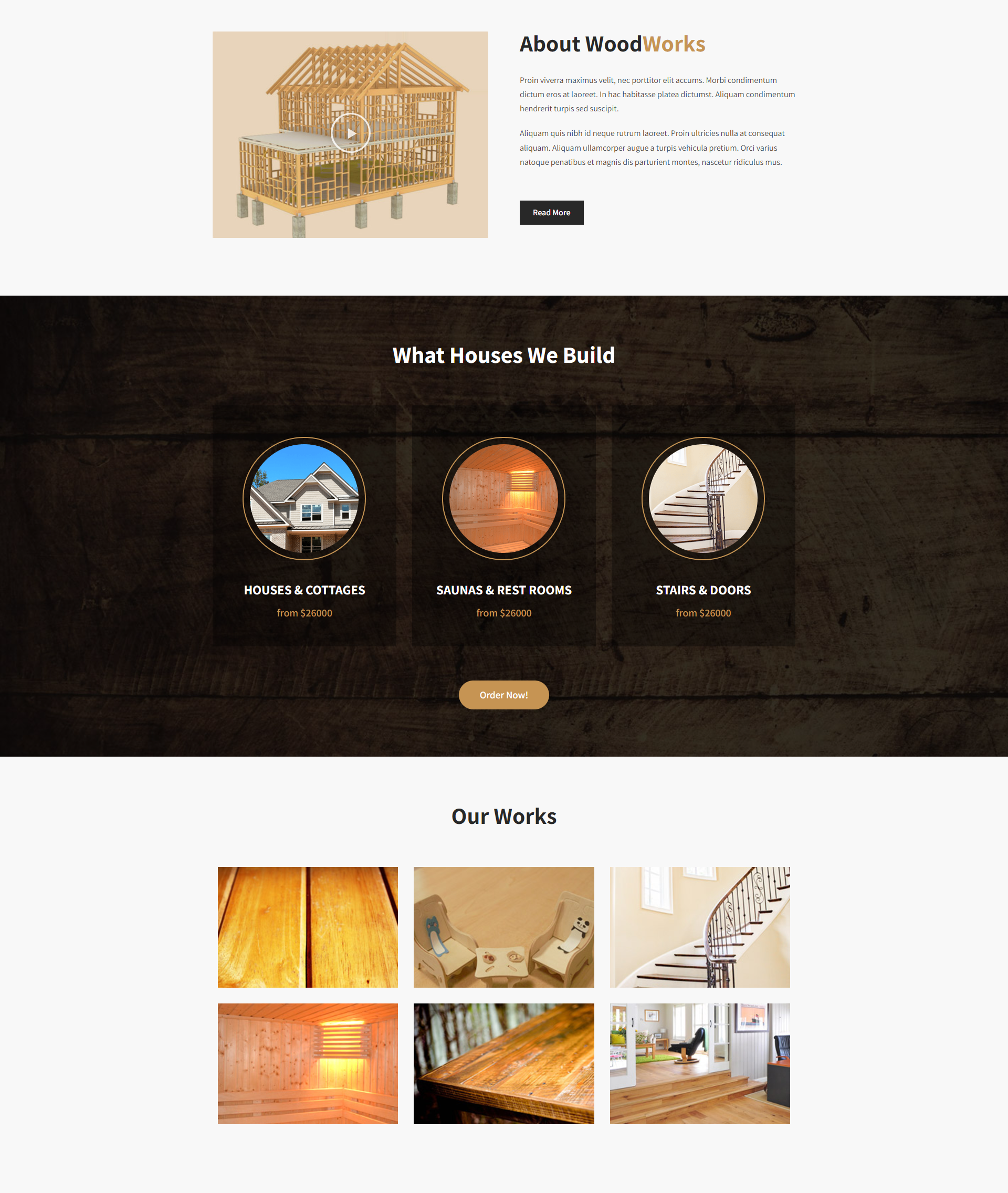 Wood Works Theme Design